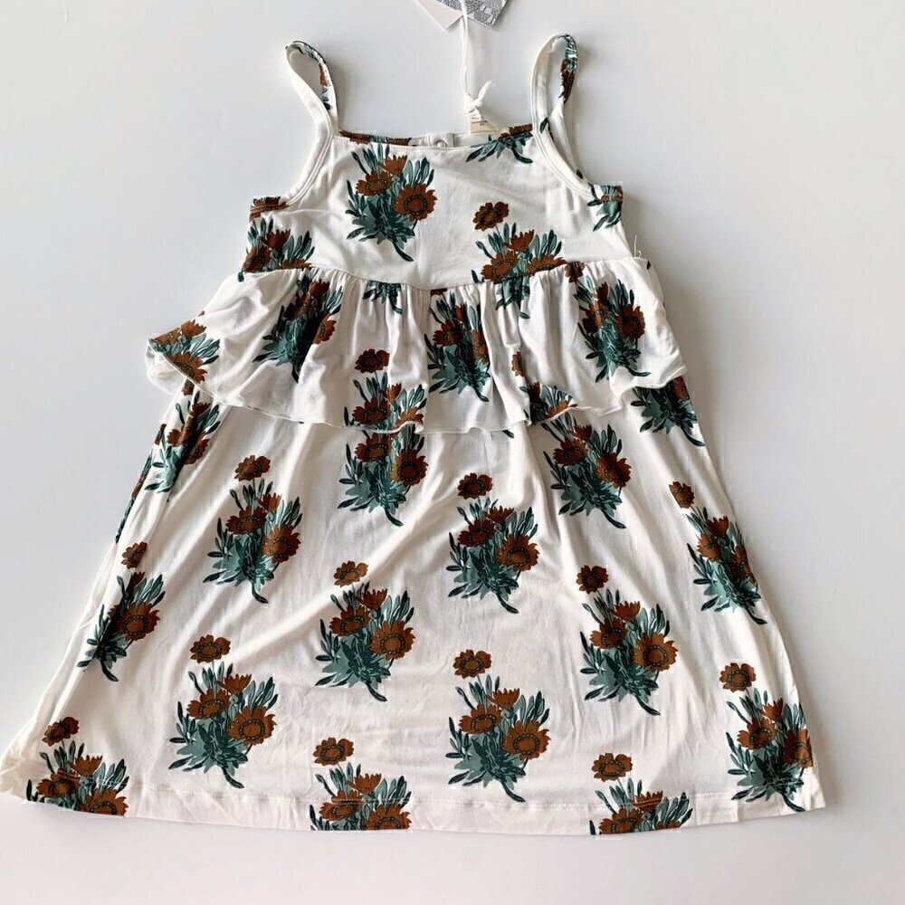 Kate Quinn Organics Bamboo Pecan Calendula Girl Dress 6 Years
